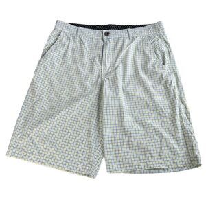 Lululemon Mens Multicolor Plaid Check Shorts Stretch Size 36 Inseam 11
